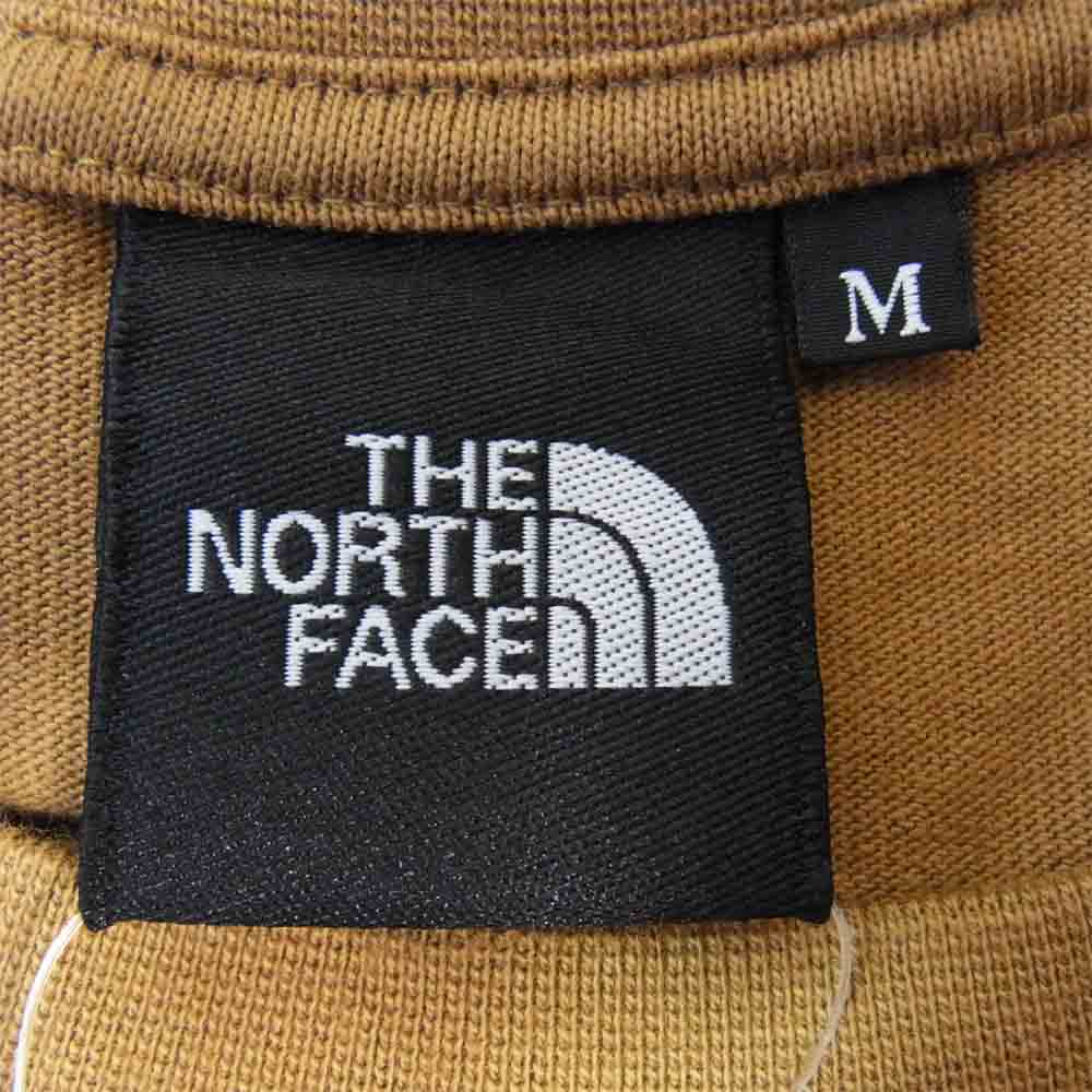 THE NORTH FACE ノースフェイス NT81931 国内正規品 LS SQUARE LOGO TEE ロングスリーブ スクエア ロゴ Tシャツ ライトブラウン系 M【新古品】【未使用】【中古】