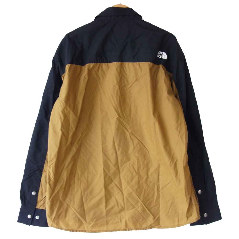 THE NORTH FACE ノースフェイス NR11961 国内正規品 LS Nuptse Shirt ヌプシ シャツ BK ブリティッシュカーキ ブラウン系 M【新古品】【未使用】【中古】