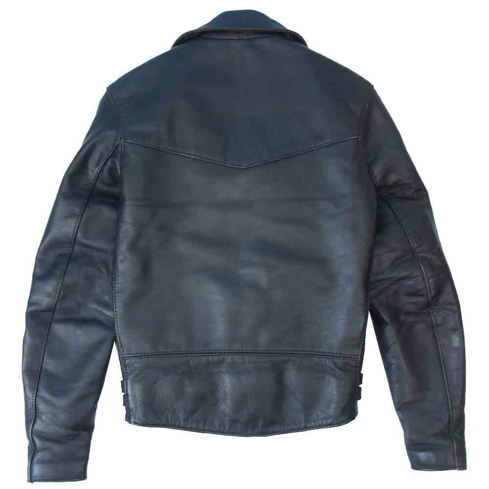 トリプルシックス 英国製 裏地キルティング サイドベルト レザー ダブルライダース ブラック系 32【中古】