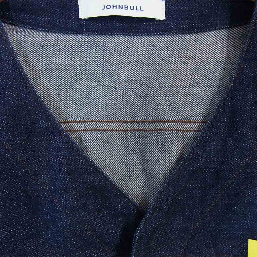 Johnbull ジョンブル 12600 no collar jean jacket ノーカラー ジーンズ ジャケット インディゴブルー系 40【新古品】【未使用】【中古】
