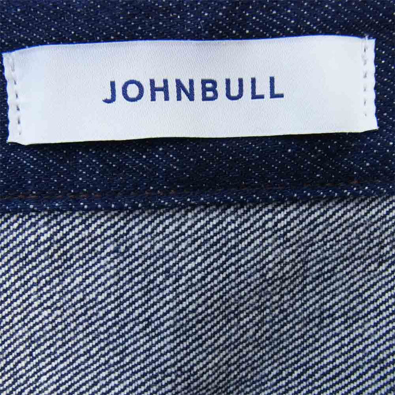 Johnbull ジョンブル 12600 no collar jean jacket ノーカラー ジーンズ ジャケット インディゴブルー系 40【新古品】【未使用】【中古】