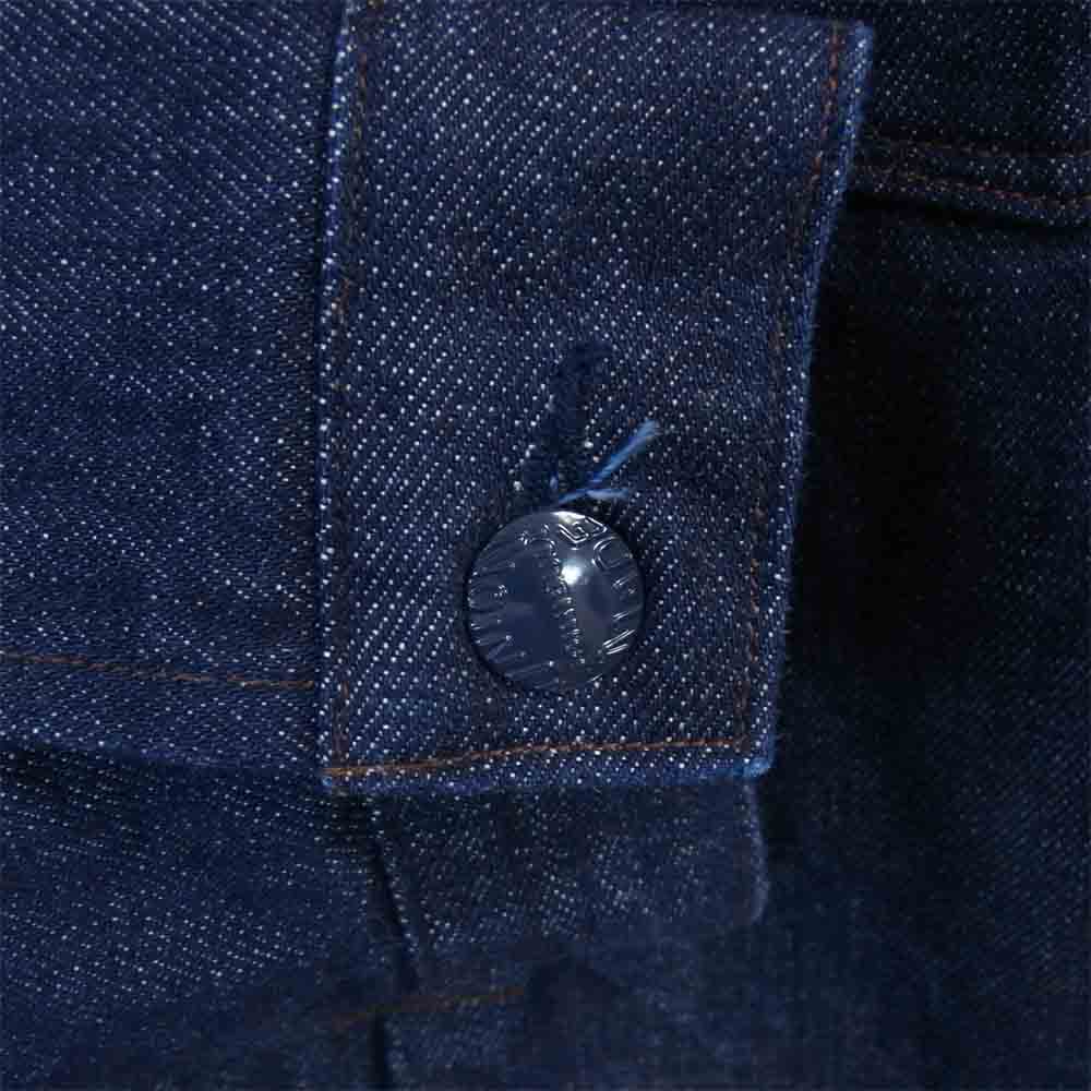 Johnbull ジョンブル 12600 no collar jean jacket ノーカラー ジーンズ ジャケット インディゴブルー系 40【新古品】【未使用】【中古】