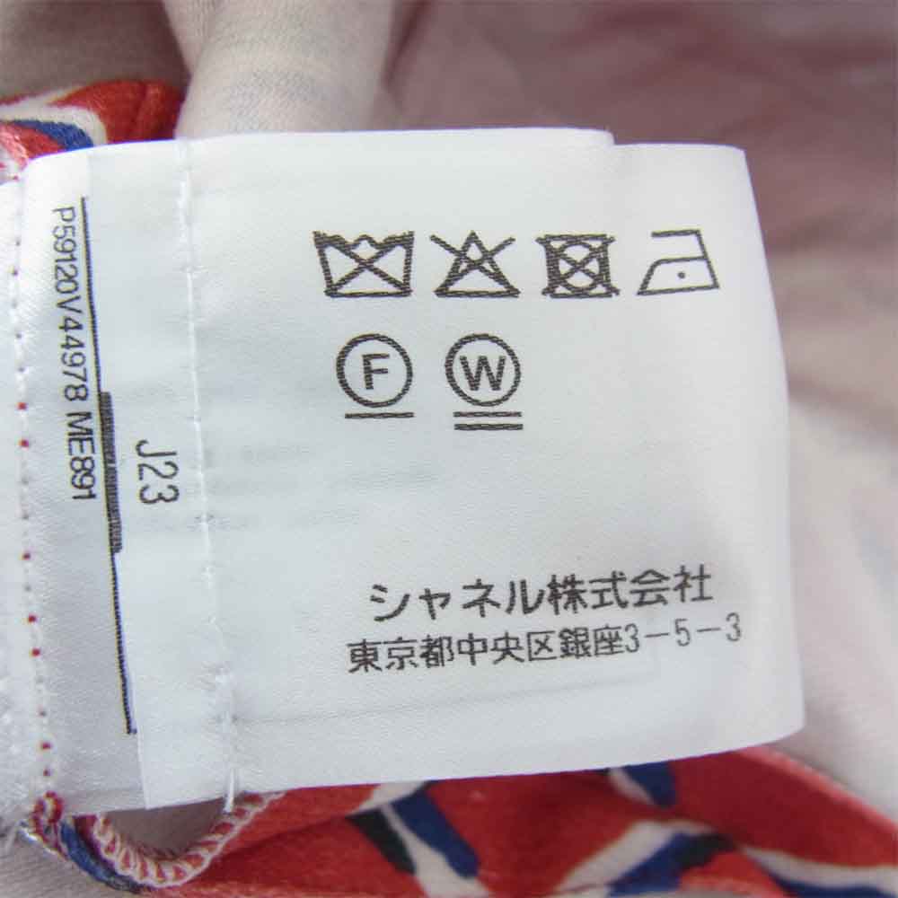 CHANEL シャネル ココビーチ 表参道店限定 コットン 半袖 ジャケット レッド系 36【新古品】【未使用】【中古】