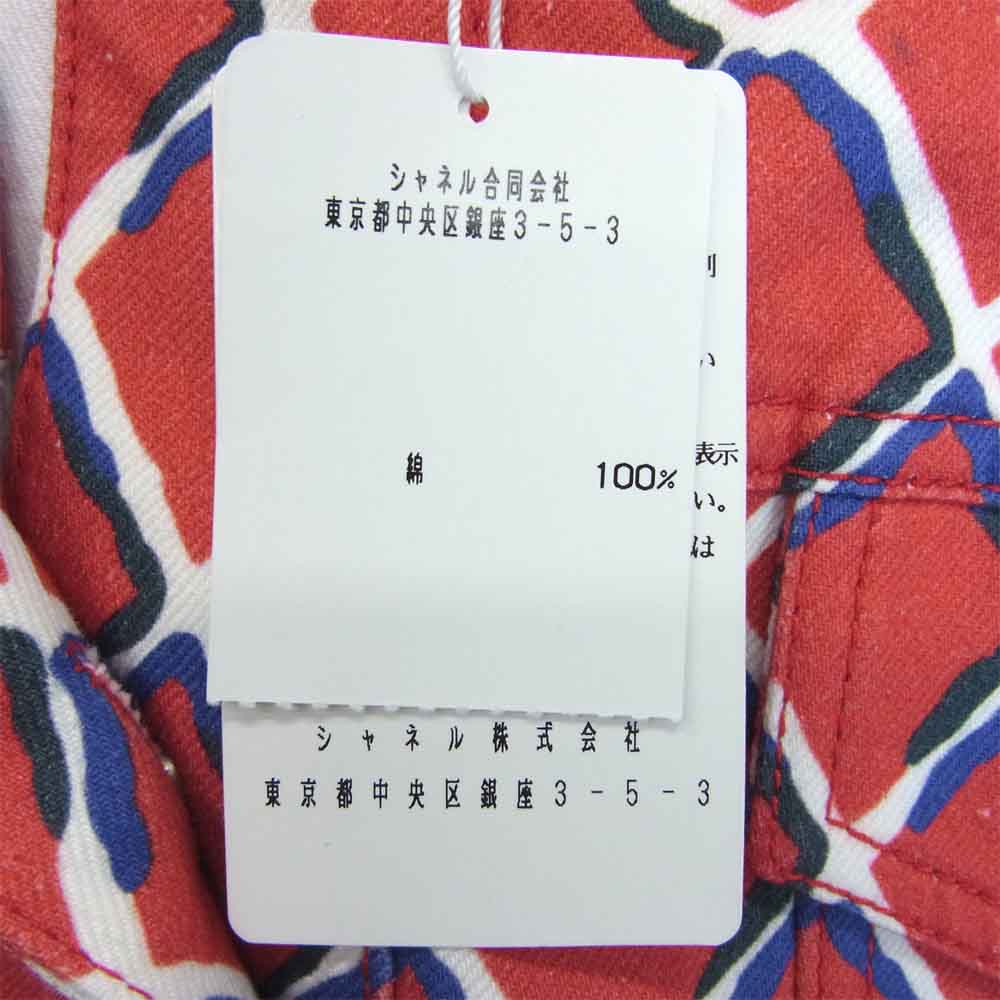 CHANEL シャネル ココビーチ 表参道店限定 コットン 半袖 ジャケット レッド系 36【新古品】【未使用】【中古】