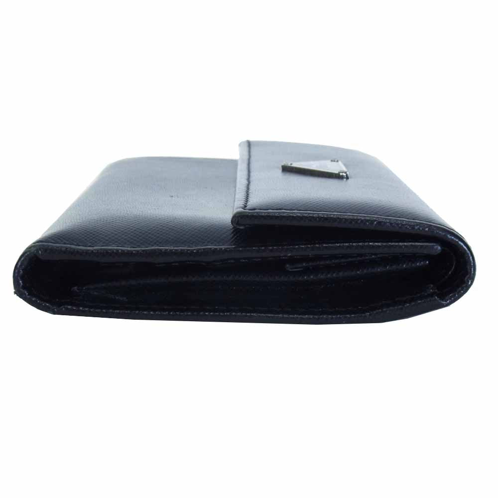 PRADA プラダ M170A サフィアーノ レザー 財布 ブラック系【美品】【中古】