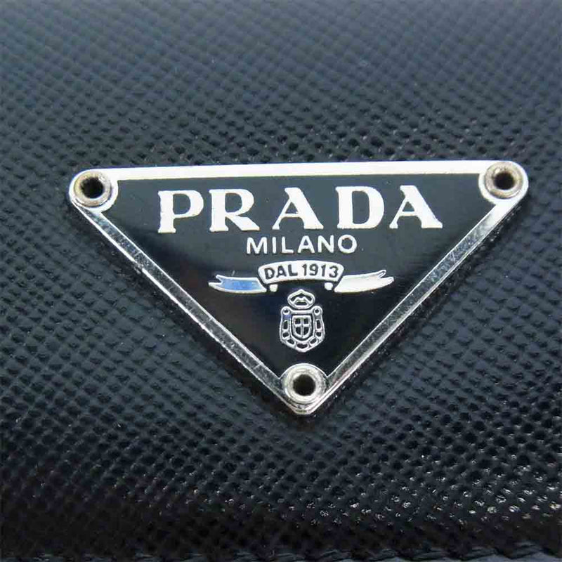 PRADA プラダ M170A サフィアーノ レザー 財布 ブラック系【美品】【中古】