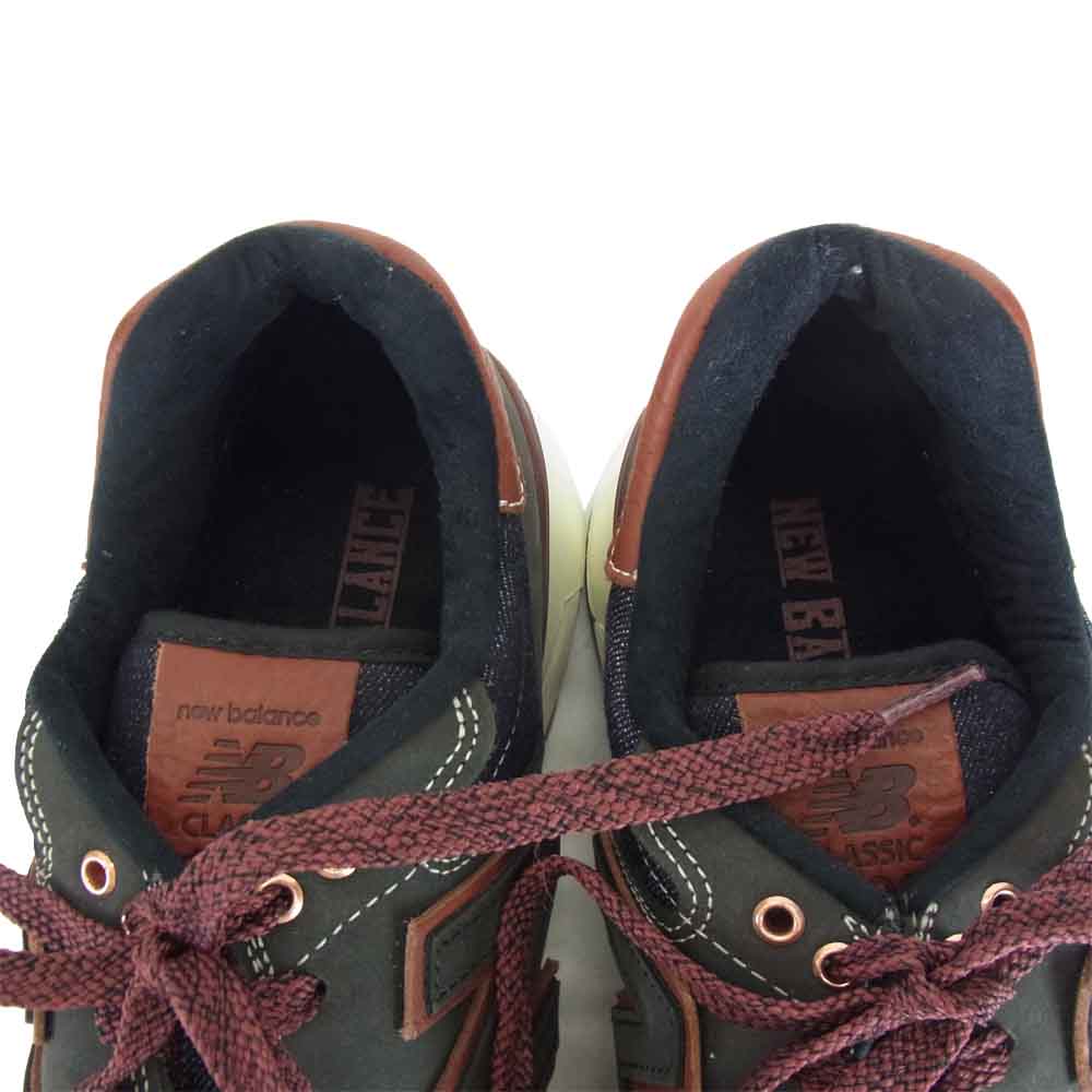 NEW BALANCE ニューバランス ML1300DC × Cone Mills コーンミルズ ヌバックレザー スニーカー ダークグレー系 ワインレッド系 8.5【新古品】【未使用】【中古】
