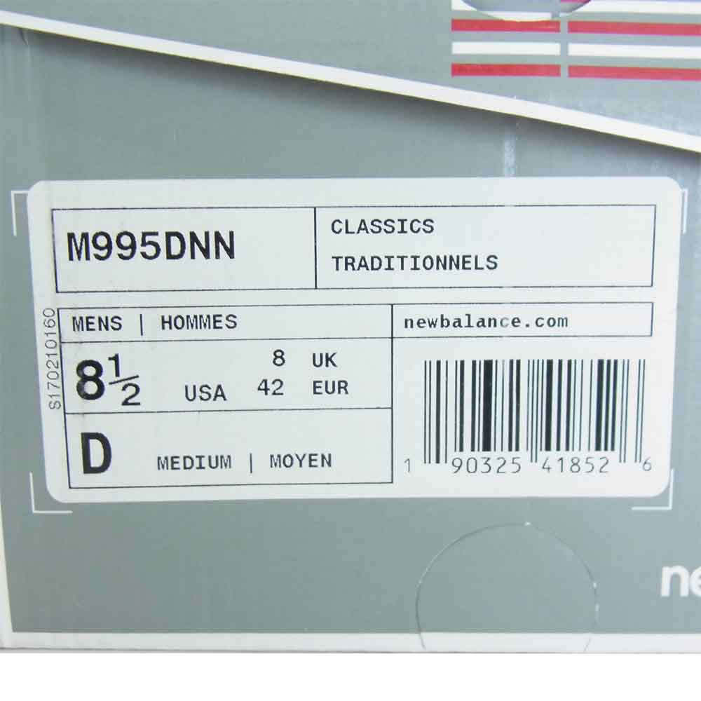 NEW BALANCE ニューバランス M995DNN USA製 スエード スニーカー UK8【極上美品】【中古】