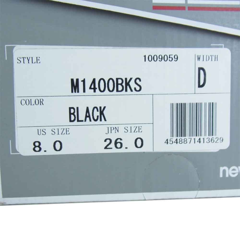 NEW BALANCE ニューバランス M1400BKS スエード メッシュ USA製 ブラック系 26cm【美品】【中古】