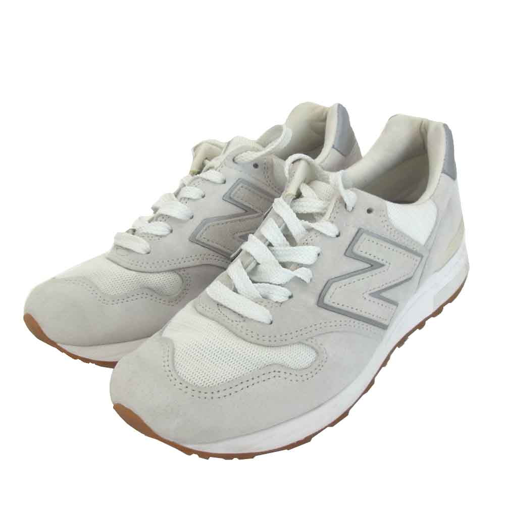 NEW BALANCE ニューバランス M1400JWH スエード メッシュ USA製 ホワイト系【美品】【中古】