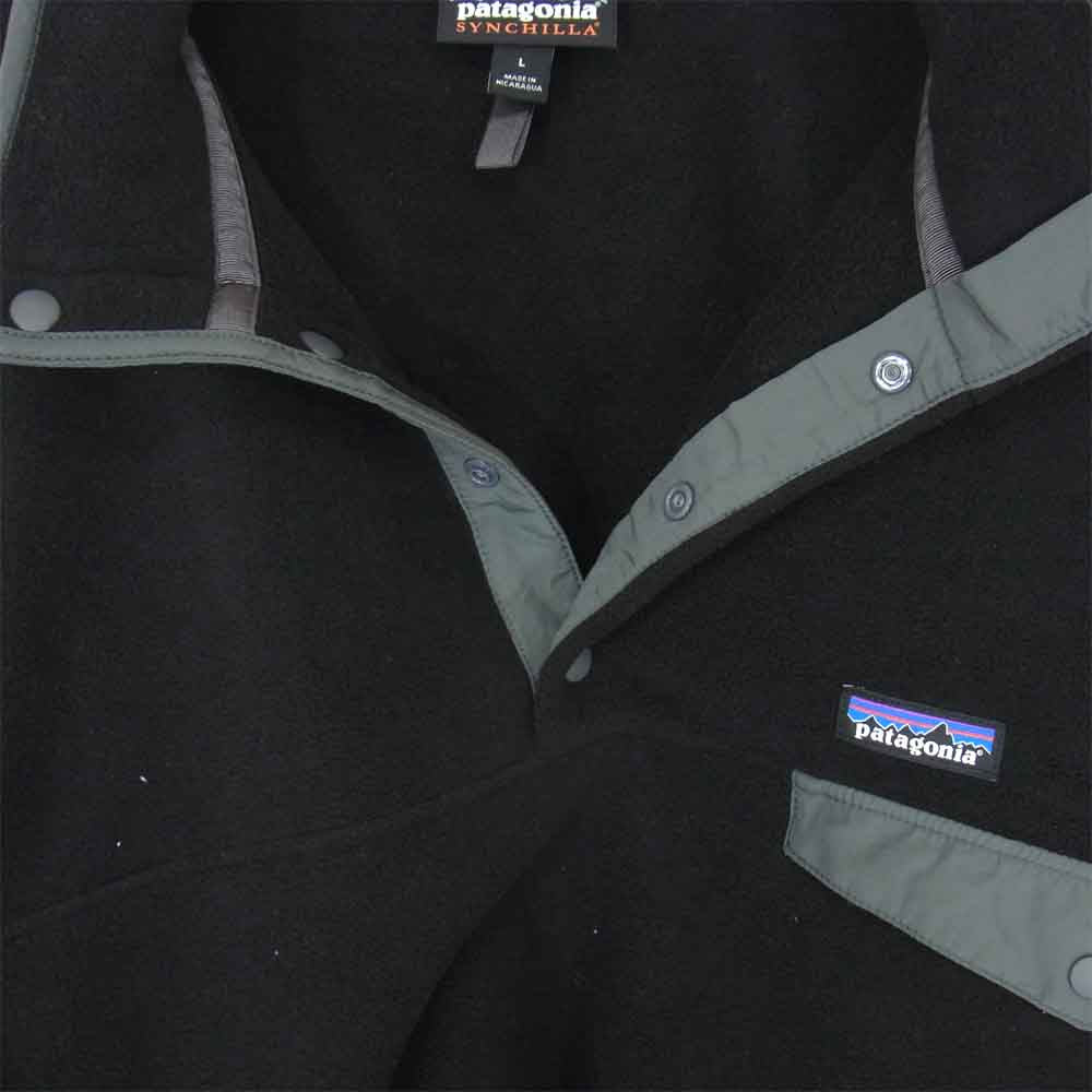 patagonia パタゴニア 25580FA20 シンチラスナップ フリース ジャケット ブラック系 L【美品】【中古】