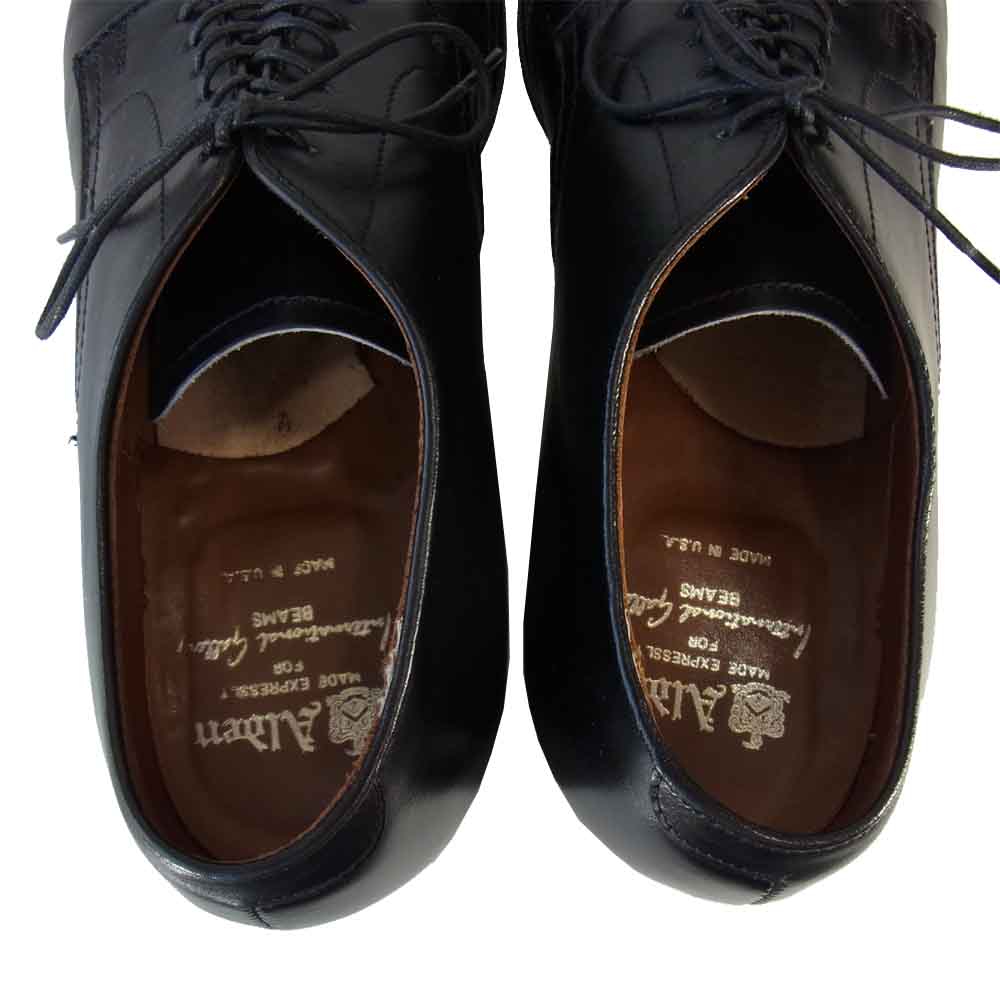 ALDEN オールデン × International Gallery BEAMS インターナショナルギャラリービームス 別注 53517 プレーントゥ ビジネスシューズ  ブラック系 8.5D【中古】