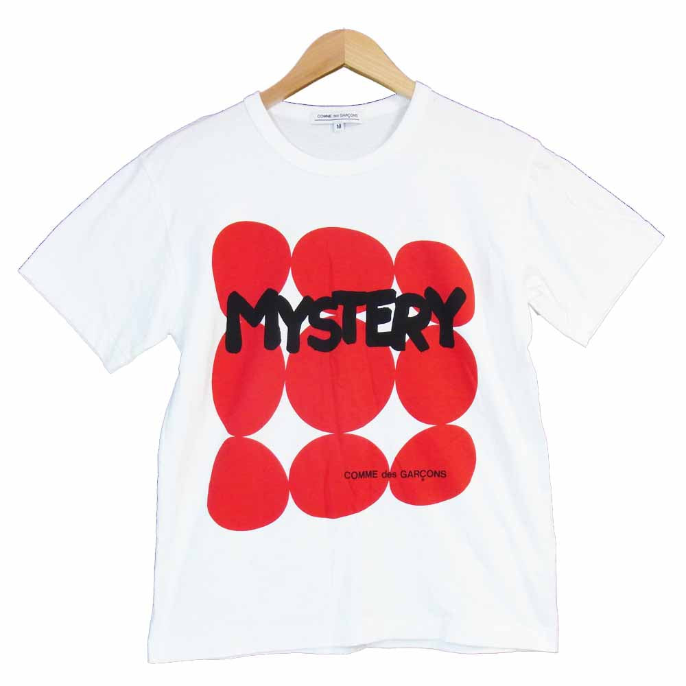 COMME des GARCONS コムデギャルソン 19AW OD-T231 MYSTERY プリント Tシャツ ホワイト系 M【中古】