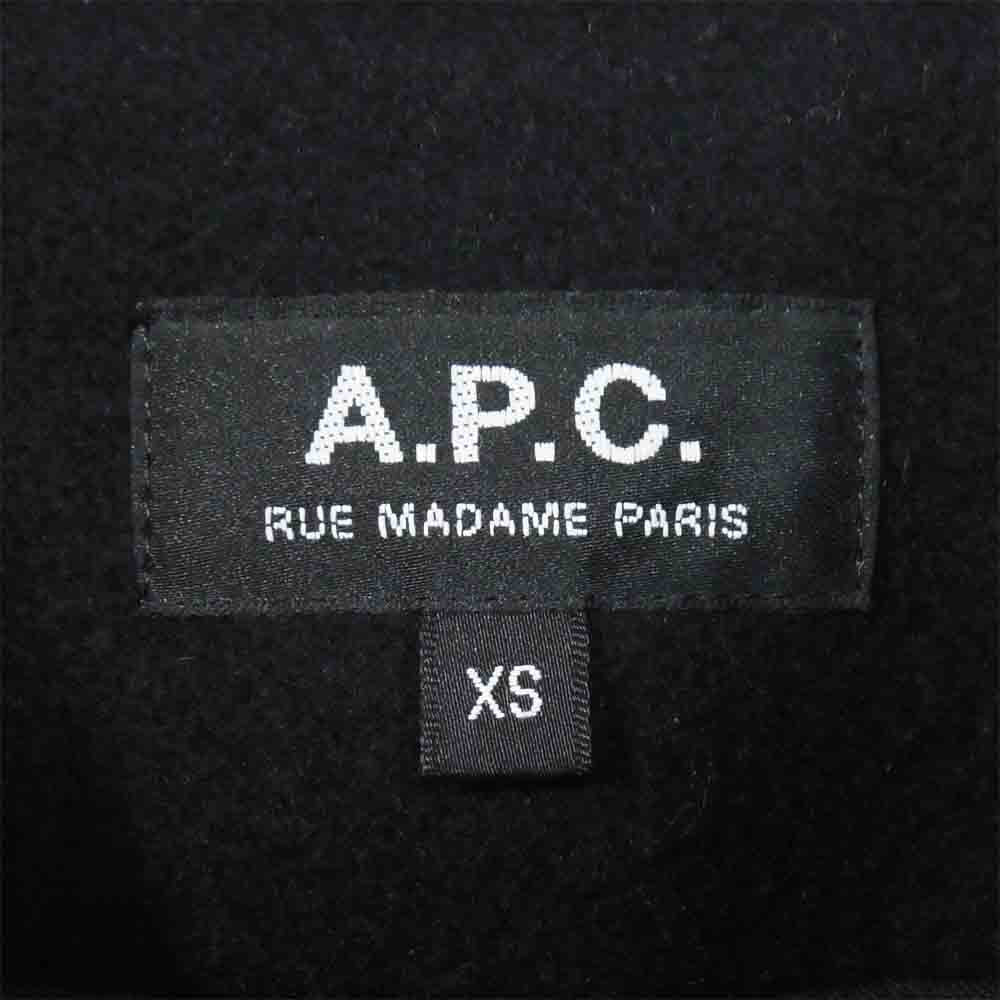 A.P.C. アーペーセー ウール ロング コート ブラック系 XS【中古】