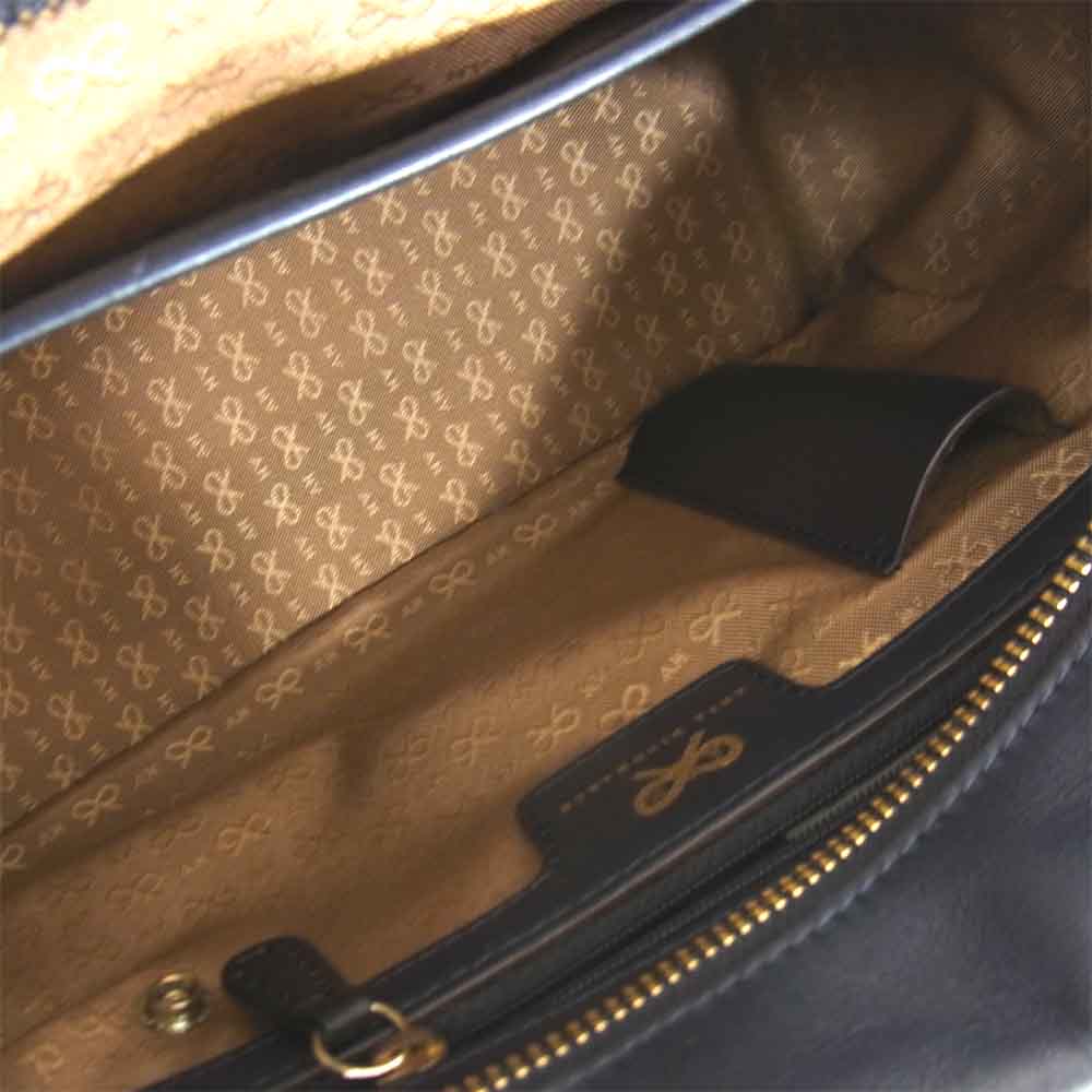 Anya Hindmarch アニヤ・ハインドマーチ カーカー 2WAY ハンド バッグ  ネイビー系【中古】