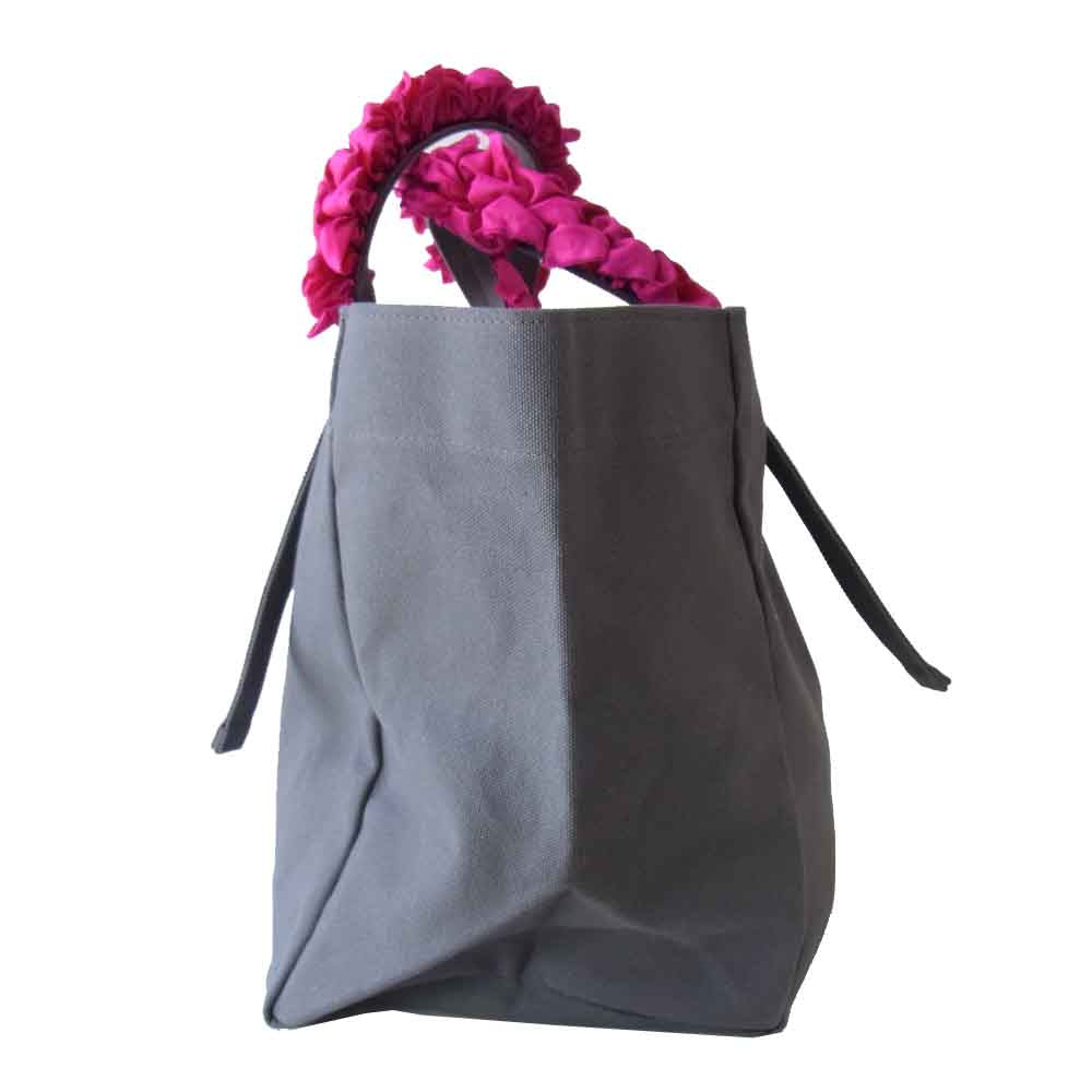 ラドロー グレープハンドル キャンバス トート バッグ グレー系【中古】