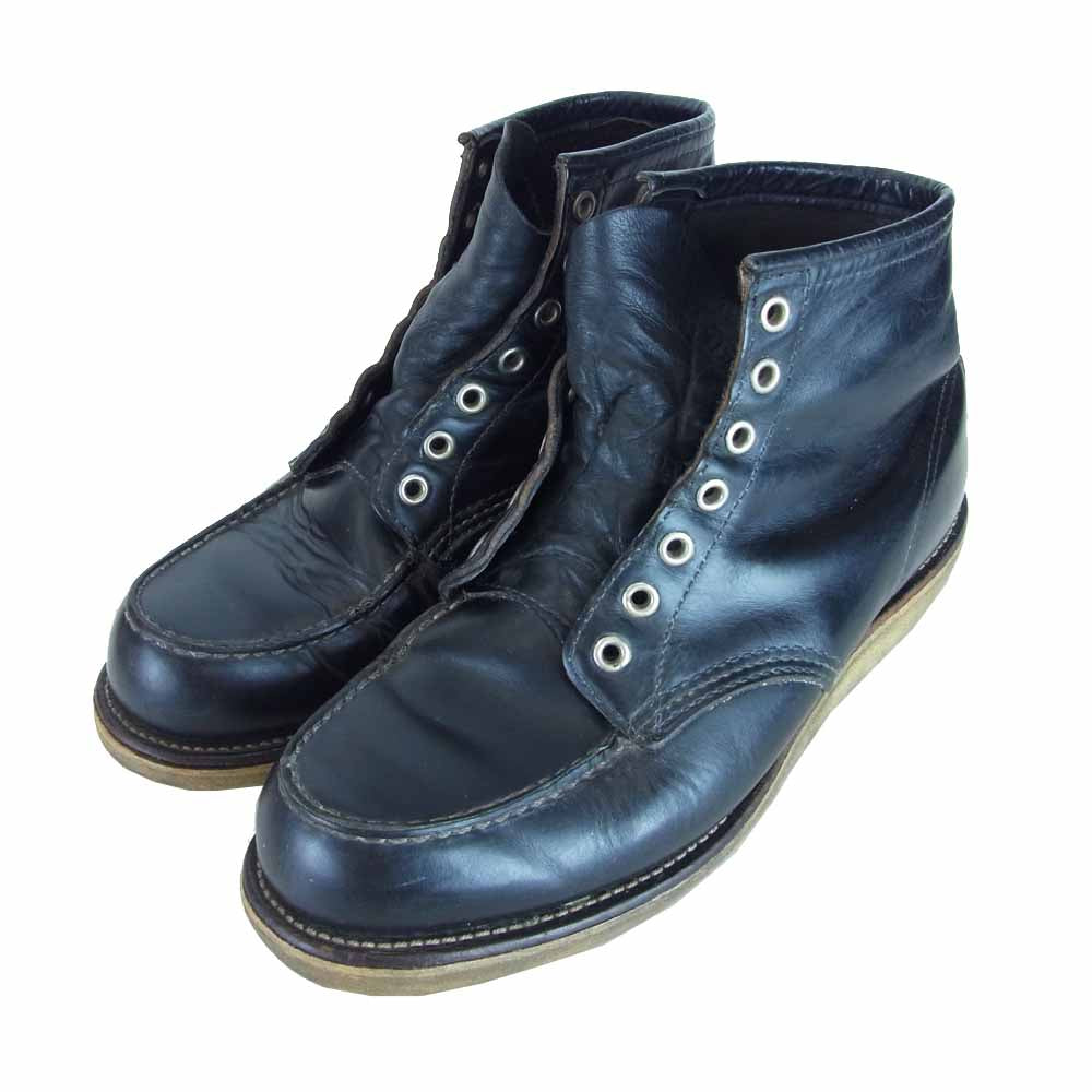 RED WING レッドウィング 8179 刺繍羽タグ 6inch MOC TOE モックトゥ ブーツ ブラック系【中古】