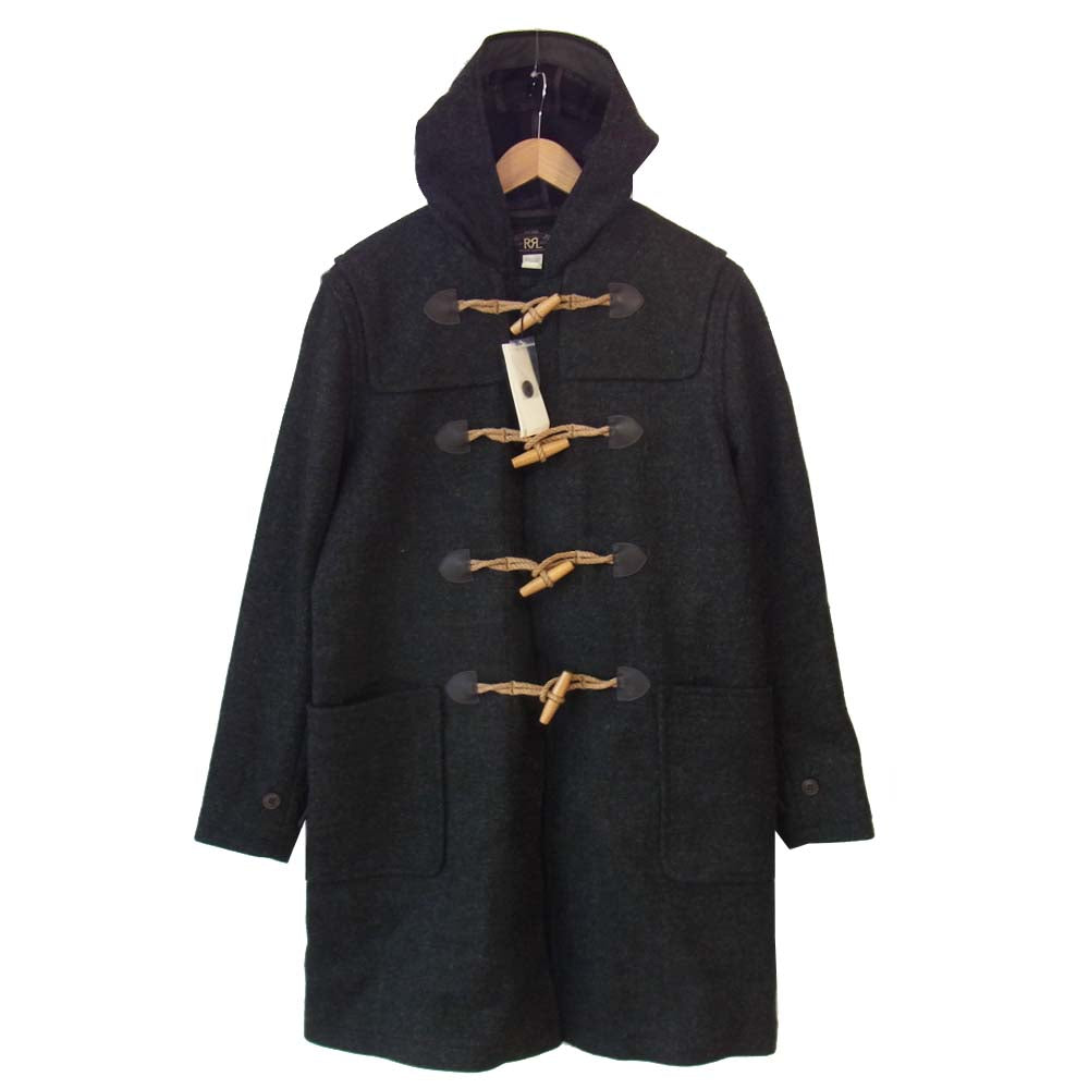RRL ダブルアールエル 782804810001 ダブルフェイスド ウール ダッフル コート グレー×カーキ S【美品】【中古】