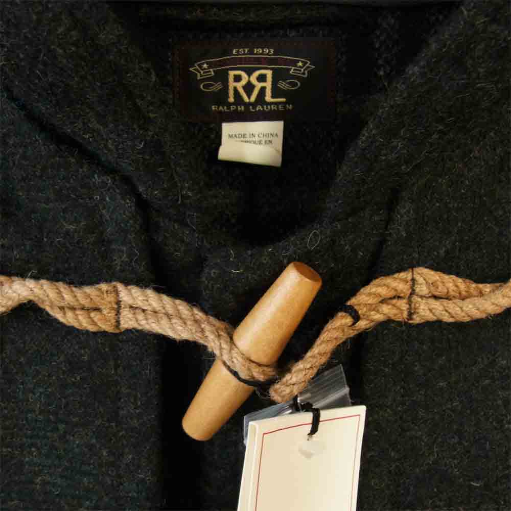 RRL ダブルアールエル 782804810001 ダブルフェイスド ウール ダッフル コート グレー×カーキ S【美品】【中古】
