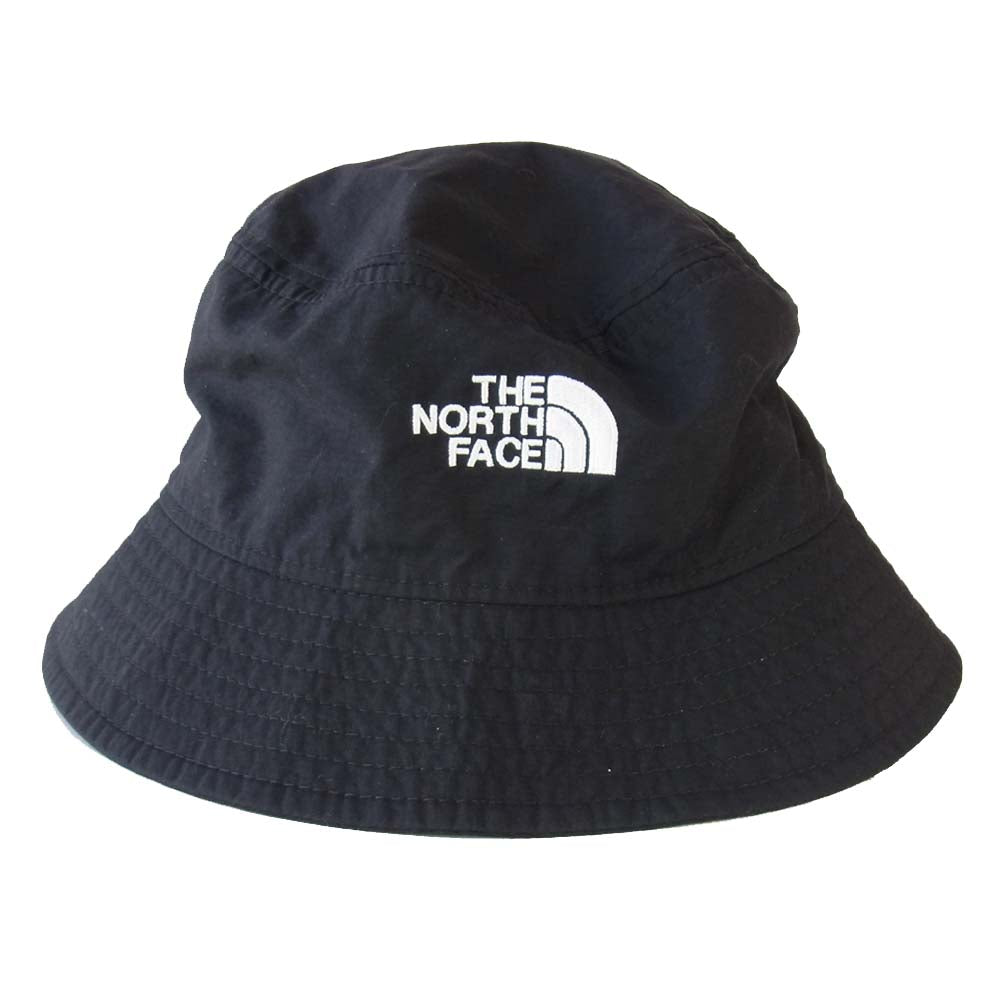 THE NORTH FACE ノースフェイス NN01629 ドローコード付き UVケア ステッチ ハット バケットハット ブラック系【美品】【中古】