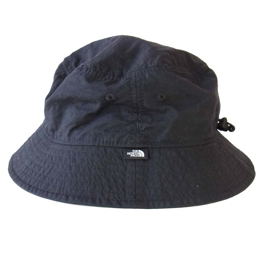 THE NORTH FACE ノースフェイス NN01629 ドローコード付き UVケア ステッチ ハット バケットハット ブラック系【美品】【中古】
