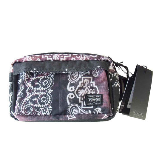 NEIGHBORHOOD ネイバーフッド × PORTER ポーター NHPT . WAIST / E-LUGGAGE パッチワーク バンダナ ウエスト ポーチ マルチカラー系 F【新古品】【未使用】【中古】