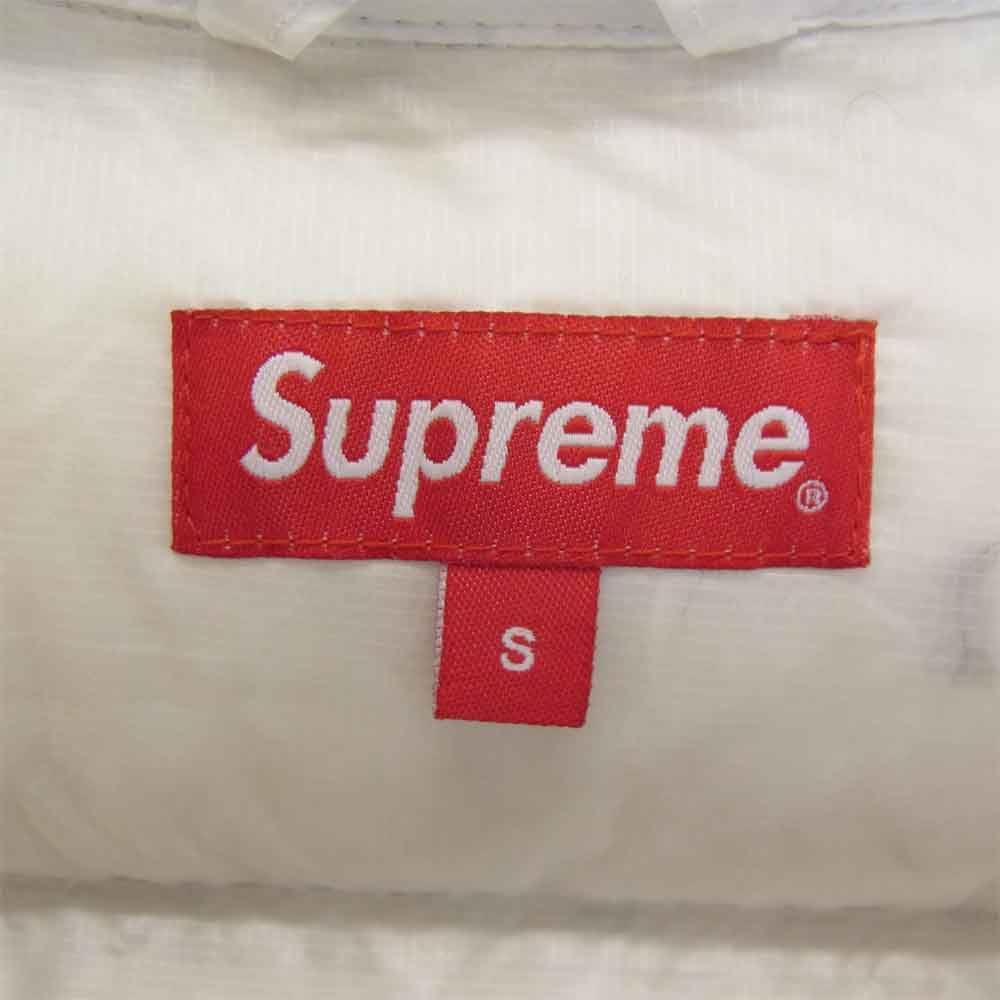 Supreme シュプリーム 20AW Receipts Down Jacket 総柄 レシート ダウン ジャケット ホワイト系 S【美品】【中古】
