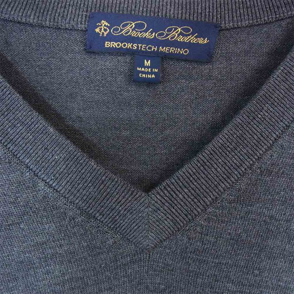 Brooks Brothers ブルックスブラザーズ Vネック ニット グレー系 M【美品】【中古】