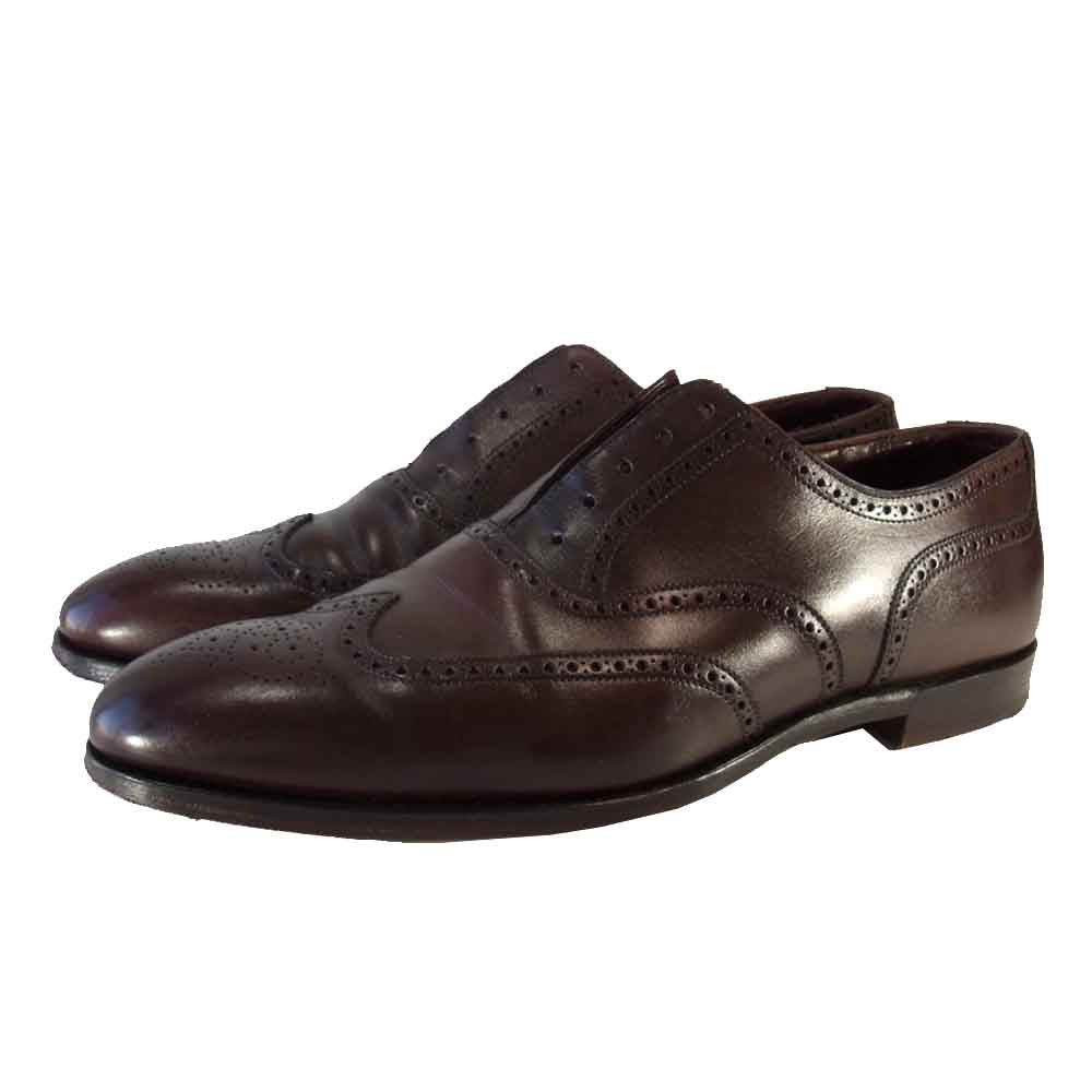 クロケットアンドジョーンズ BATHGATE カーフ レザー シューズ ブラウン系 9.5D【中古】