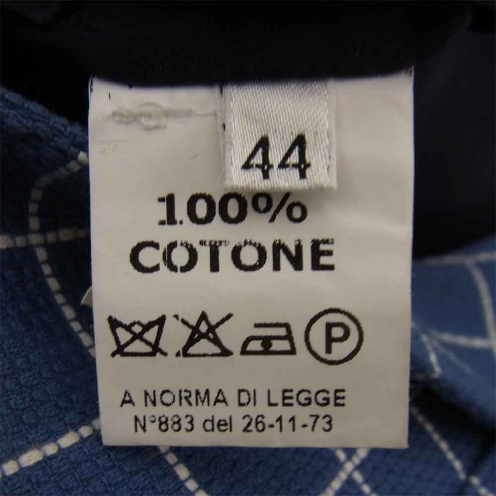 ウミットベナン ウィンドウペンチェック 2B テーラード ジャケット ブルー系 44【中古】