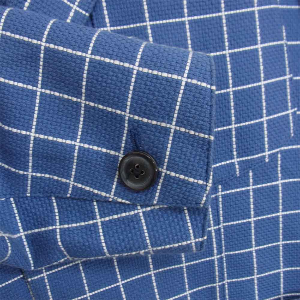 ウミットベナン ウィンドウペンチェック 2B テーラード ジャケット ブルー系 44【中古】