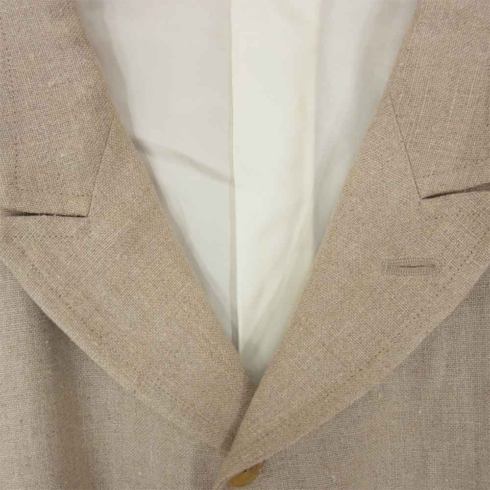 COMME des GARCONS HOMME PLUS コムデギャルソンオムプリュス PE-JO71 AD2001 リネン 4B テーラード ジャケット ベージュ系 S【中古】