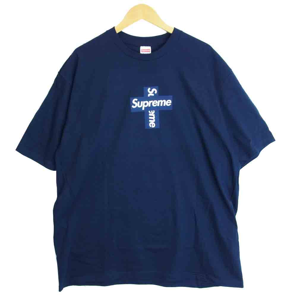 Supreme シュプリーム 20AW Cross Box Logo Tee クロス ボックス ロゴ Tシャツ ネイビー系 XL【新古品】【未使用】【中古】