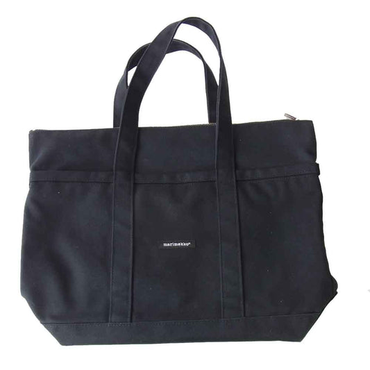 marimekko マリメッコ Uusi Mini Matkuri Canvas Bag キャンバス トートバッグ ブラック系【中古】
