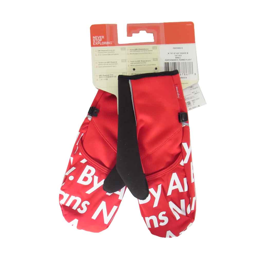 Supreme シュプリーム 15AW   NN61500I × The North Face Winter Runners Glove  レッド系【新古品】【未使用】【中古】
