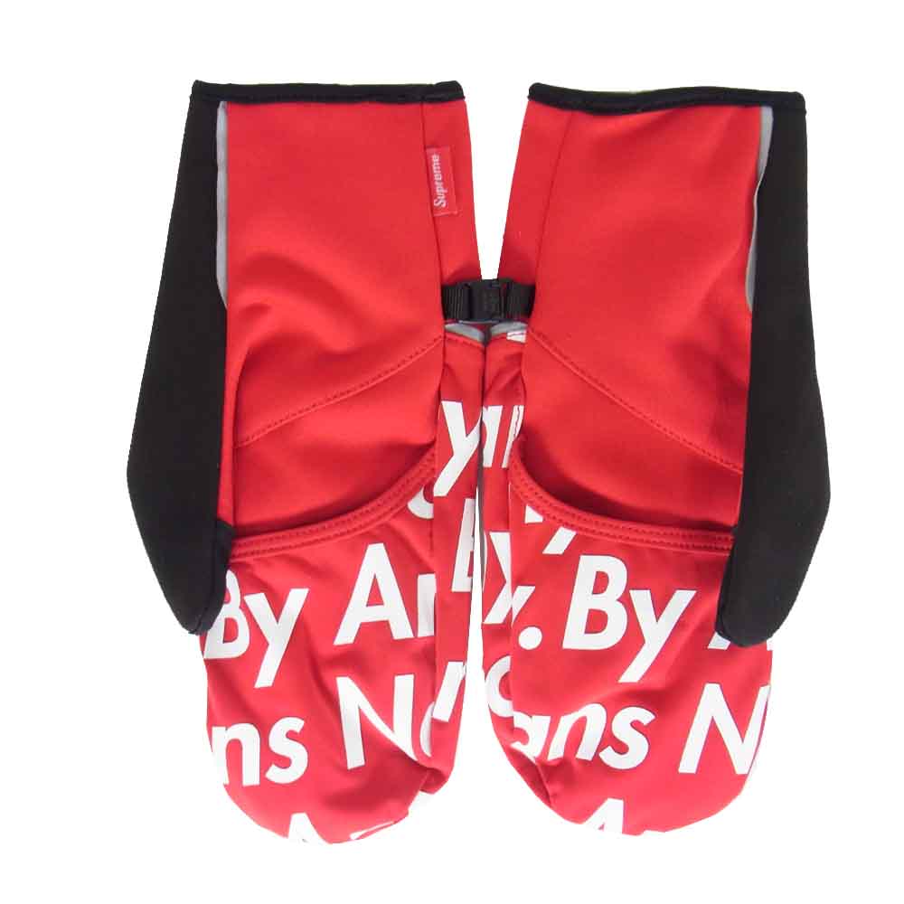 Supreme シュプリーム 15AW   NN61500I × The North Face Winter Runners Glove  レッド系 S【極上美品】【中古】