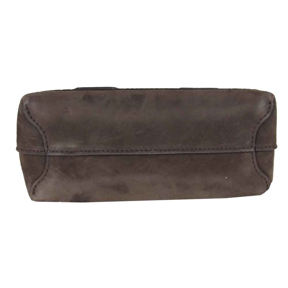 ロンシャン ROSEAU ロゾ クロコ型押し レザー 2WAY ミニ ショルダー ハンド バッグ  エンジ系【極上美品】【中古】