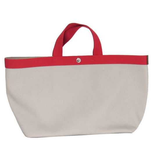 Herve Chapelier エルベ・シャプリエ コーテッド キャンバス スクエア トート グレー系【中古】