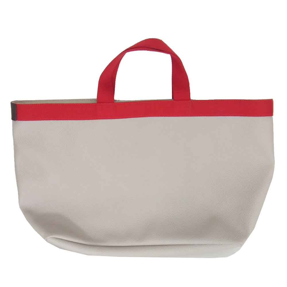 Herve Chapelier エルベ・シャプリエ コーテッド キャンバス スクエア トート グレー系【中古】