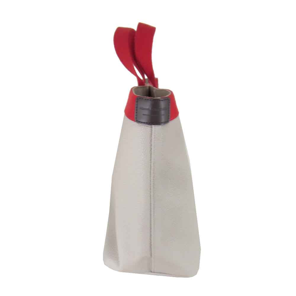 Herve Chapelier エルベ・シャプリエ コーテッド キャンバス スクエア トート グレー系【中古】