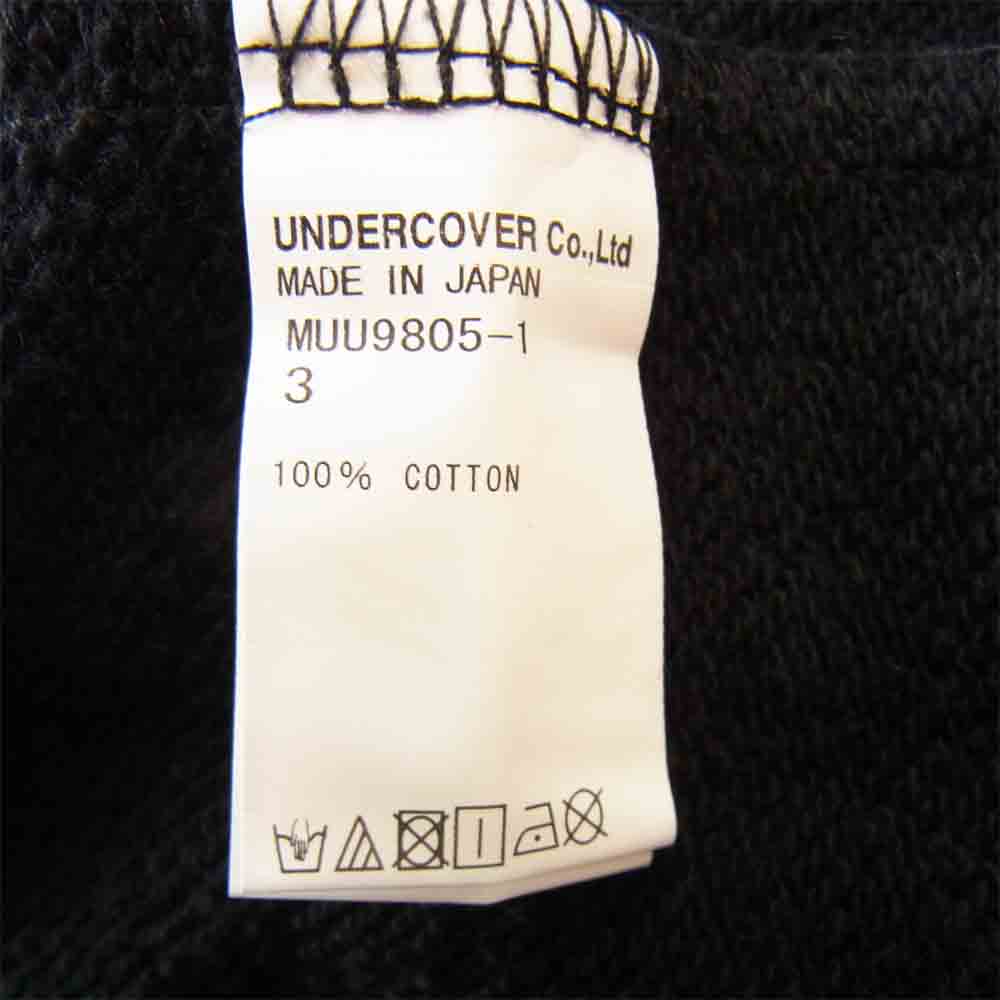 UNDERCOVER アンダーカバー MUU9805-1 ガールズドントクライ GIRLS DONT CRY VERDY プリント パーカー ブラック系 3【美品】【中古】