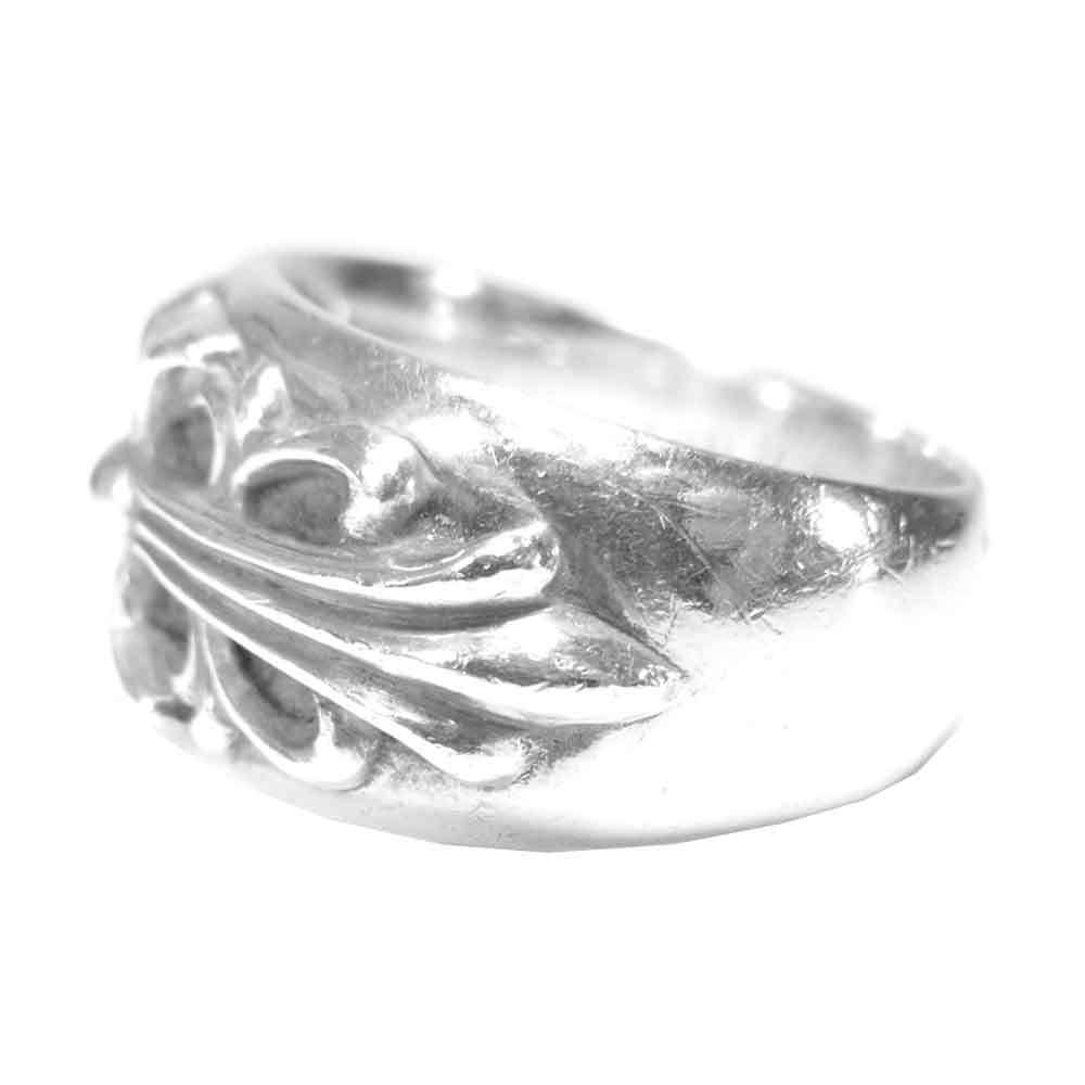 CHROME HEARTS クロムハーツ（原本無） FLORAL CROSS フローラル クロス リング シルバー系 20号程度【中古】