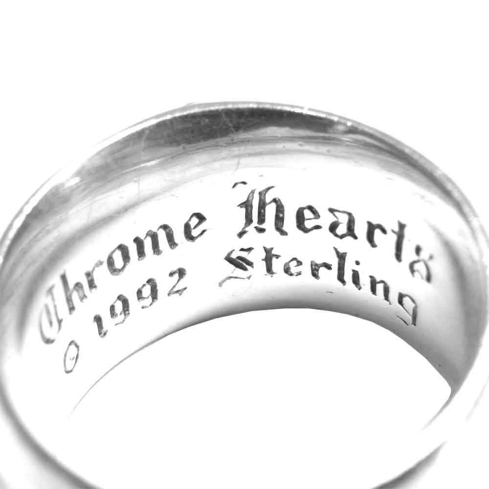 CHROME HEARTS クロムハーツ（原本無） FLORAL CROSS フローラル クロス リング シルバー系 20号程度【中古】