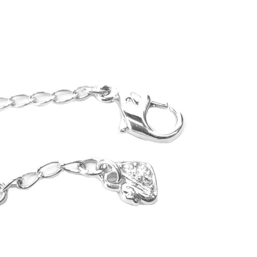 スワロフスキー フラワー ネックレス シルバー系【美品】【中古】