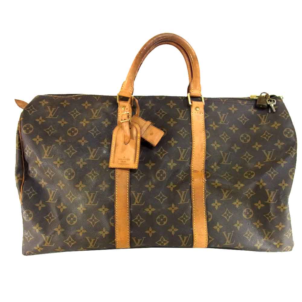 LOUIS VUITTON ルイ・ヴィトン キーポル 50 モノグラム ボストンバッグ ブラウン系【中古】