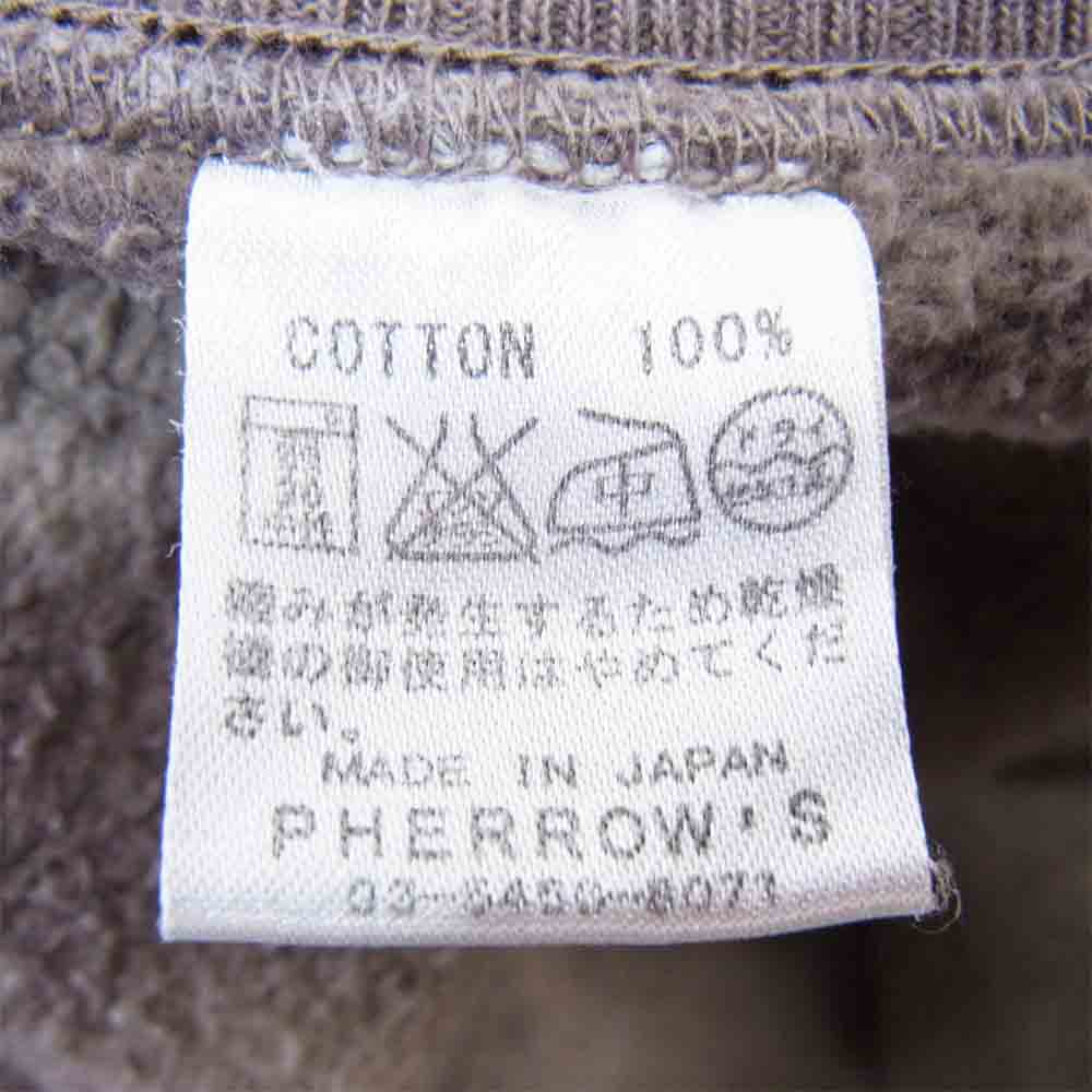 Pherrow's フェローズ 両V ガゼット プリント スウェット グレー系 M【中古】