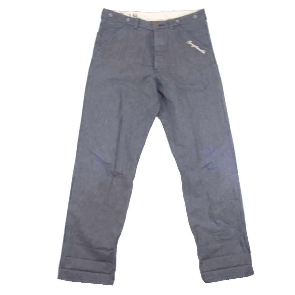 GANGSTERVILLE ギャングスタービル GSV-15-SS-07 ヒッコリー ワーク パンツ ネイビー系 M【中古】