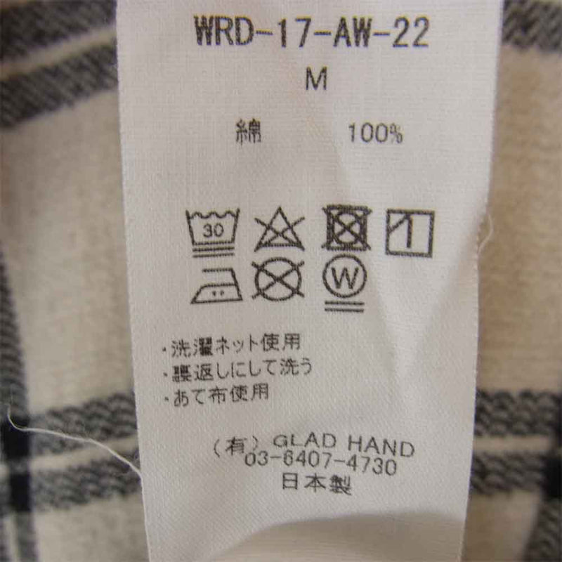 WEIRDO ウィアード R-ES ROBOT - L/S SHIRTS ヘリンボーン チェック シャツ オフホワイト系 M【中古】