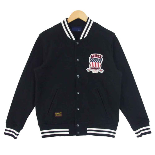 AVIREX アヴィレックス 6253228 シグネチャー ヴァーシティ スウェット ジャケット スタジャン レディース ブラック系 表記なし【中古】