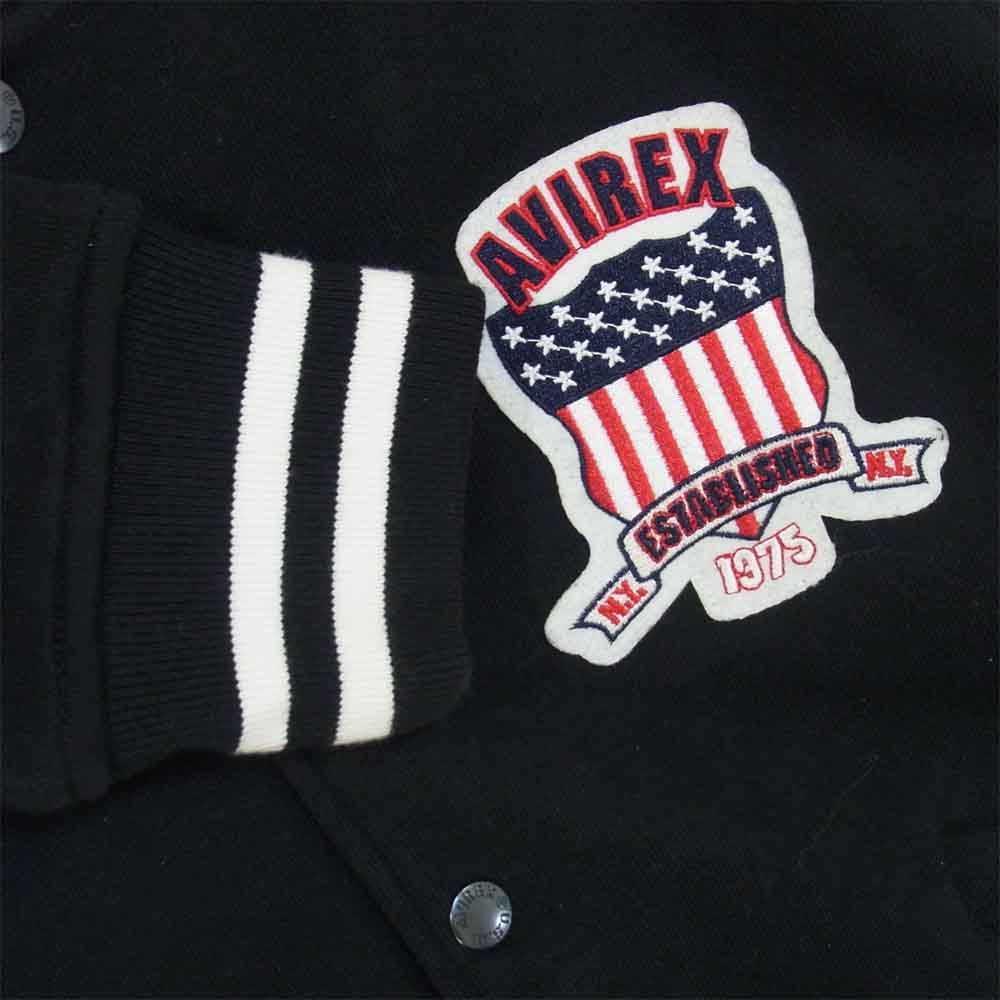 AVIREX アヴィレックス 6253228 シグネチャー ヴァーシティ スウェット ジャケット スタジャン レディース ブラック系 表記なし【中古】